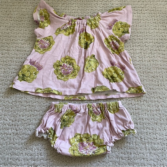 Artichoke Organic Cotton Dress & Bloomer Set 3-6 Months - Picture 3 of 6